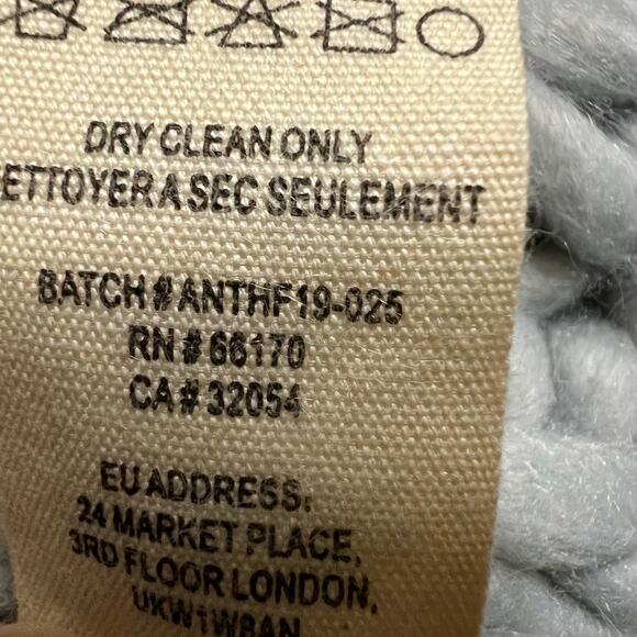 Anthropologie Sleeping on Snow Shea Beanie Winter Hat Chunky Knit Pom Pom Gray - Picture 7 of 9